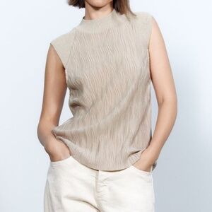 Light beige top size S Zara - used
